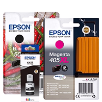 Inktcartridges, toner en inktfles voor Epson-printers 