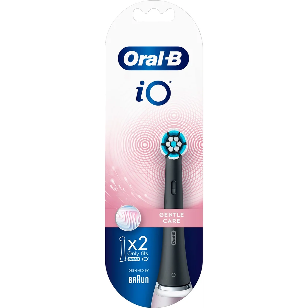 Oral-B Refiller iO Gentle Care 2-pack, svart