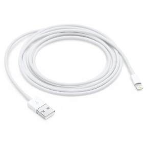 Applen latauskaapeli USB-A Lightning 2 m, valkoinen