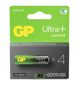 GP Ultra Plus Alkaline AA-batteri, 15AUP/LR6, 4-pack