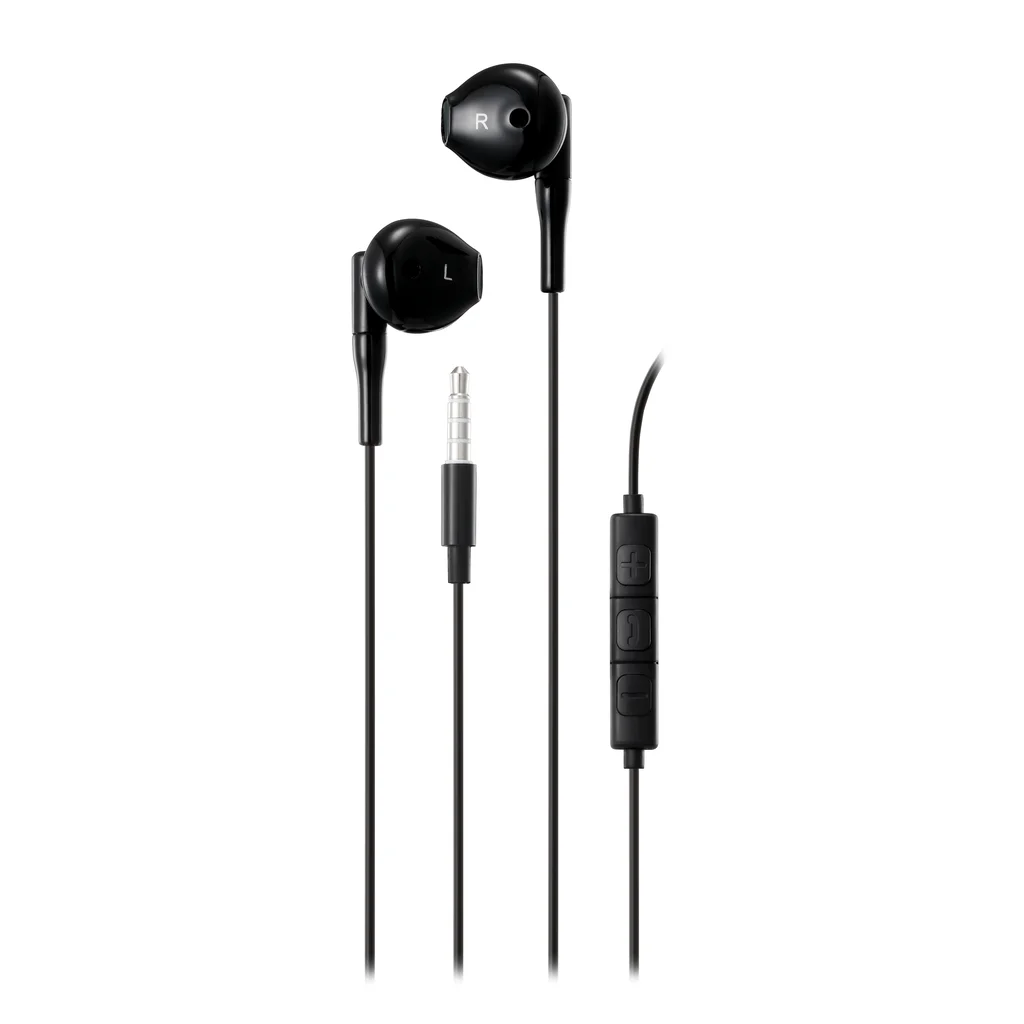 Streetz E130 Semi-in-ear hörlurar, 3.5mm, mic, black