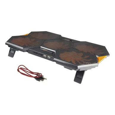 Deltaco Gaming Laptopkylare, svart/orange Deltaco Gaming Laptopkylare, svart/orange