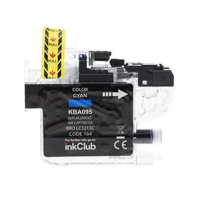 inkClub Blækpatron cyan, 500 sider KBA095 Modsvarer: LC3213C