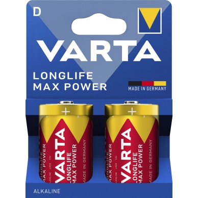 Varta Varta Longlife Max Power D batteri - 2 pk. 4720614422 Modsvarer: N/A billede