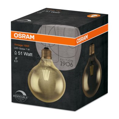 OSRAM alt LED pære E27 7W 2400K 650 lumen Osram vintage