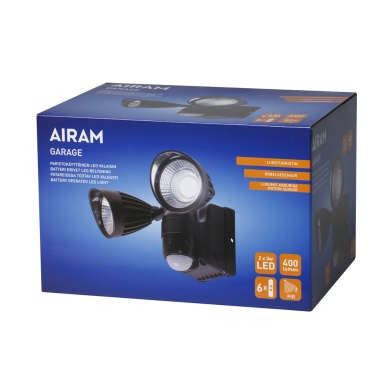 AIRAM alt Autotalli PIR Light 2X3W COB LED 400lm