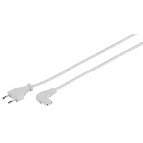Vivanco Vinklad nätkabel Euro - C7 "8", 3 meter, vit