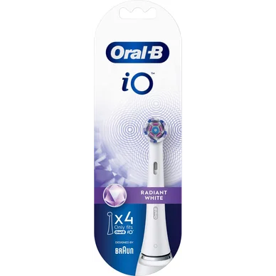 Oral-B Refiller iO Radiant 4-pakkaus, valkoinen