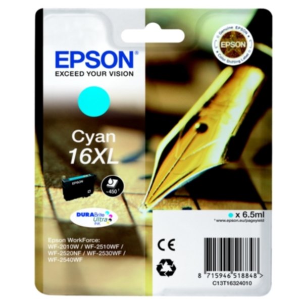 Epson Epson 16XL Blekkpatron cyan Blekk