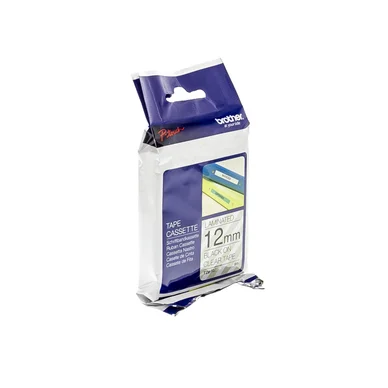 Brother TZe-131, märkband 12 mm, svart text på transp.