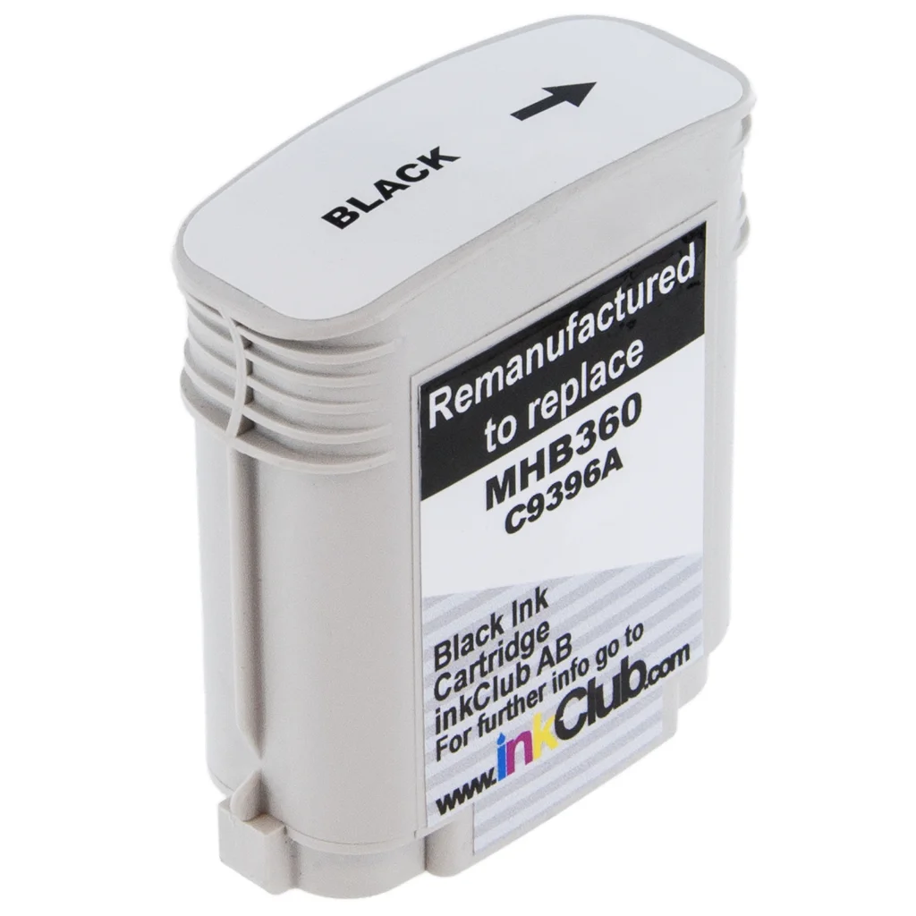 inkClub Bläckpatron, ersätter HP 88XL, svart, 2.450 sidor MHB360 ersätter C9396AE