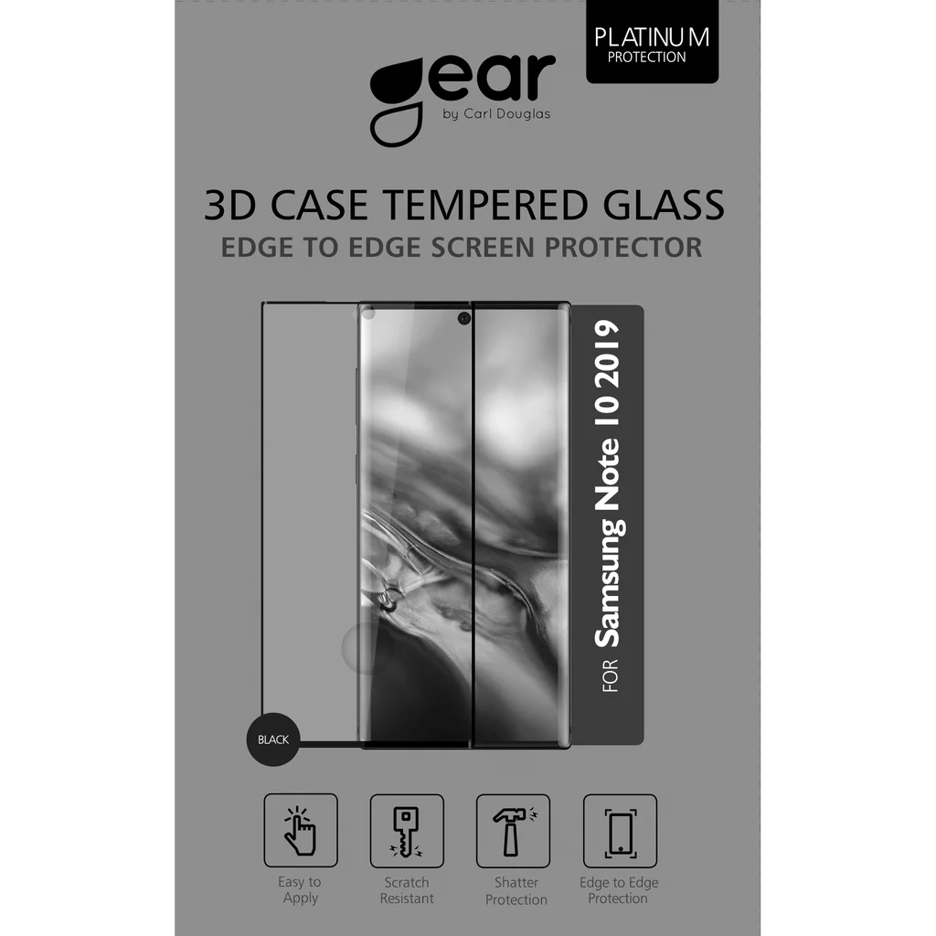 GEAR Skärmskydd Samsung Note 10 2019 svart