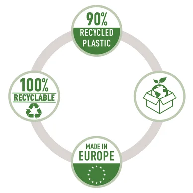 Leitz Recycle Register, PP, extra bred, 1-20 A4 Leitz Recycle Register, PP, extra bred, 1-20 A4