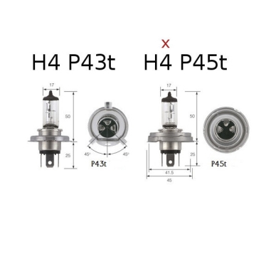 Bosma billampa H4 P45t 60/55W 6V