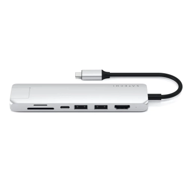 Satechi alt Slim USB-C MultiPort Adapter, Sølv