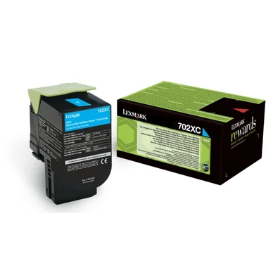Lexmark Lexmark 702XC Tonerkassette Cyan 70C2XC0 Modsvarer: N/A billede