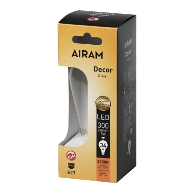 AIRAM alt E27 dæmpbar LED-lampe 3,5W 2200K 300 lumen