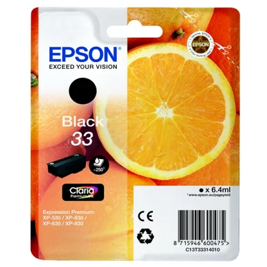 Epson Epson 33 Blækpatron sort T3331 Modsvarer: N/A