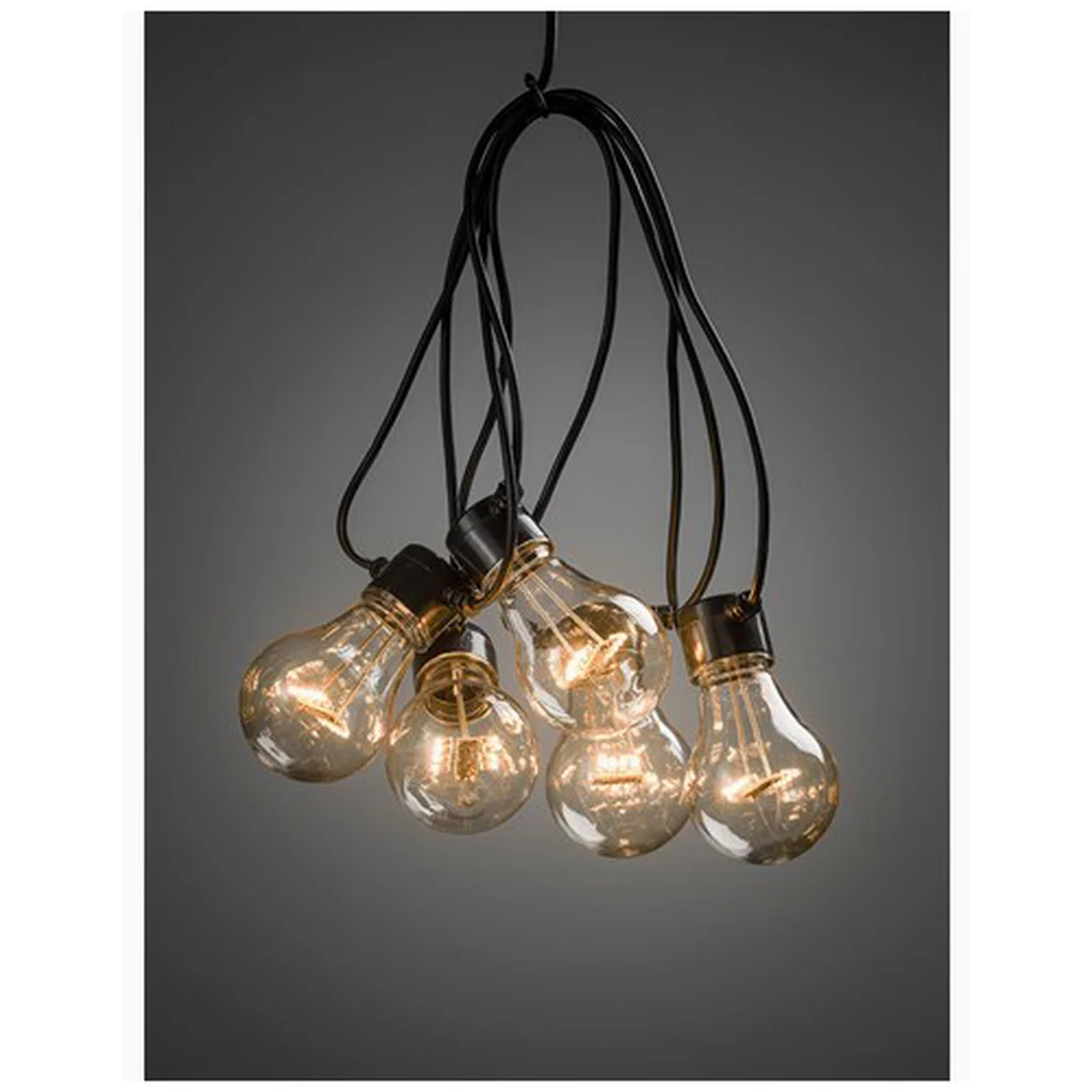 Ljusslinga 20st E27 LED-lampor amber 24v/IP44