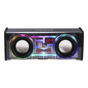 Streetz Transparent Bluetooth-högtalare med TWS och LED, 10W