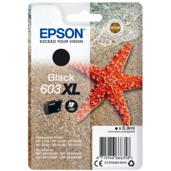 Bilde av Epson Epson 603xl Blekkpatron Svart T03a1 Tilsvarer: N/a