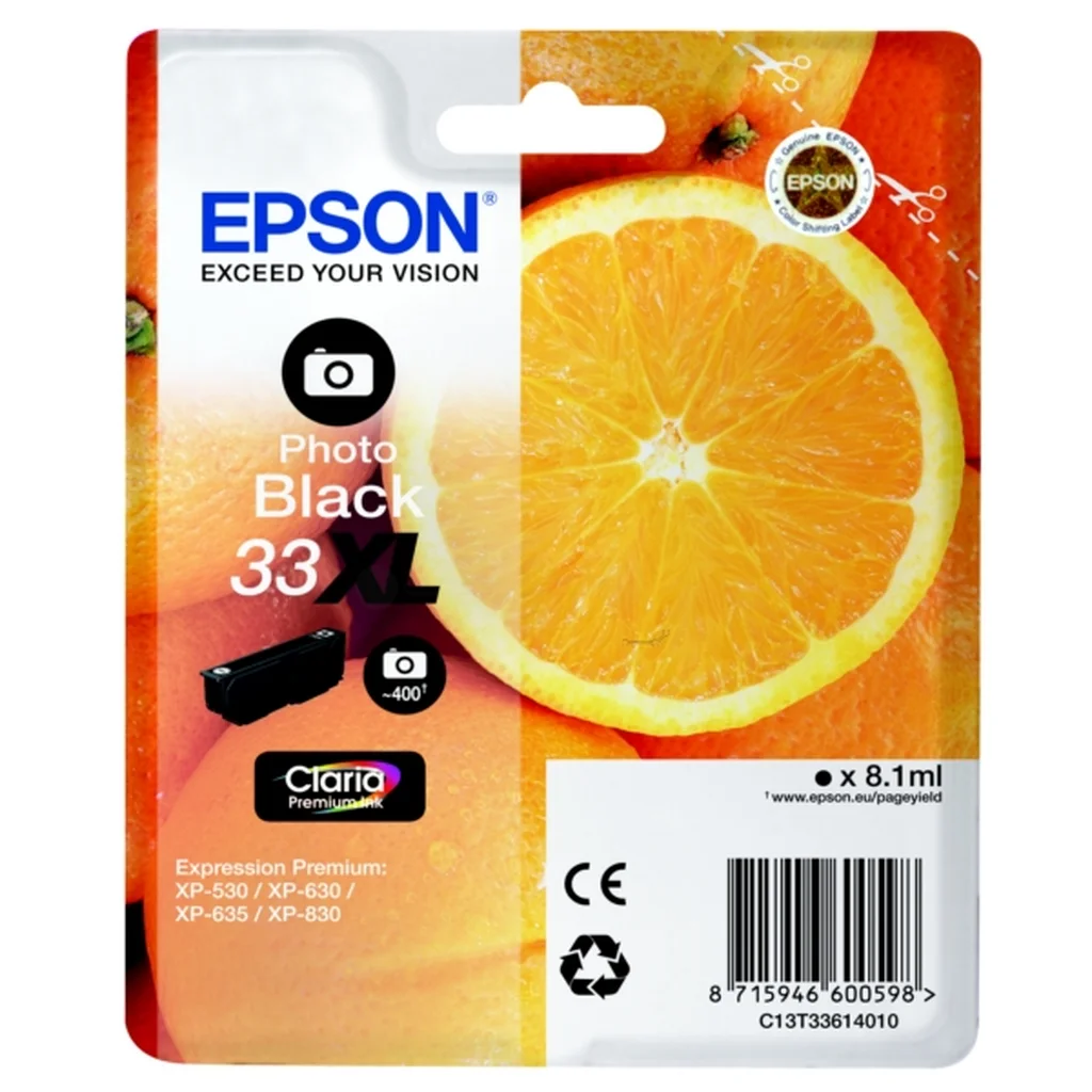 Epson 33XL Bläckpatron Svart foto