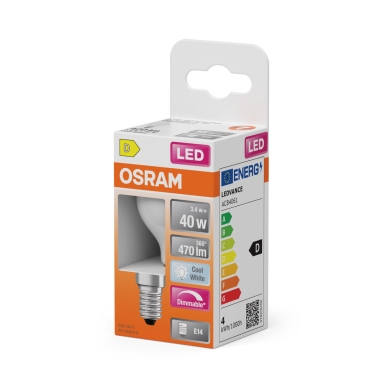 OSRAM LED Pallo 40 Himmennettävä Matta 3,4W 840 E14 4099854444647 Vastaa: N/A