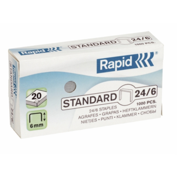 Rapid Heftestift Rapid Standard 24/6 Galv 1000
