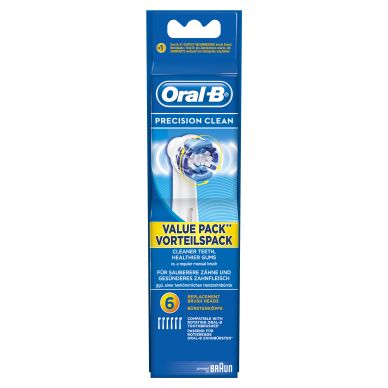 Original alt Oral-B Precision Clean, 6-pakkaus