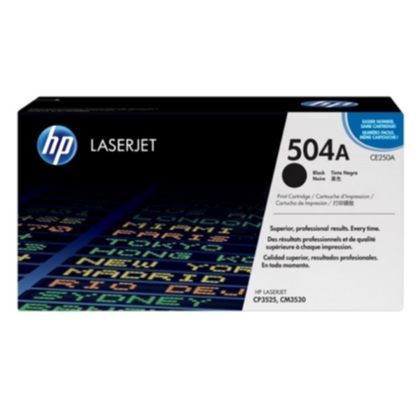 HP 504A / CE250A Black Toner - Laser toner Svart