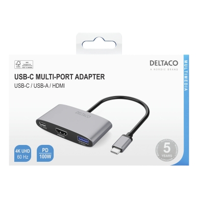 DELTACO USB-C Multiport-adapter