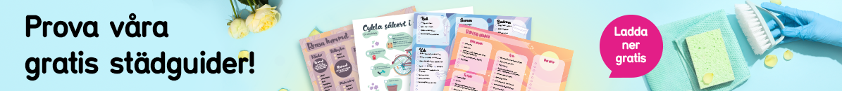 Prova våra gratis städguider! Ladda ner gratis
