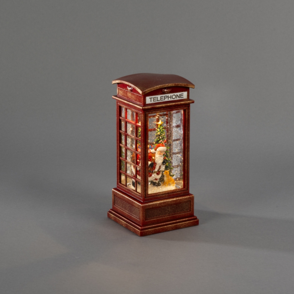 Vattenfylld minilykta Telefonkiosk