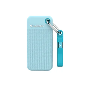 Pocket SSD USB 3.2 Gen 2 2TB Polar&nbsp; Blue w/2x rubber sleeves