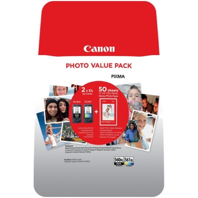 Canon Multipack PG-560XL, CL-561XL + 50arkkia valokuvapaperipapper