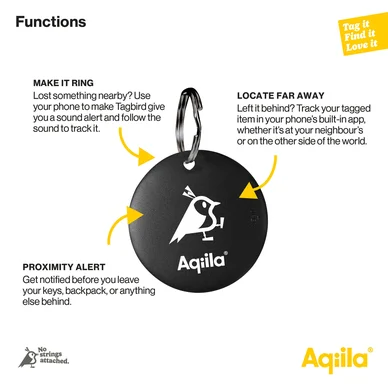 Aqiila Tagbird Tracker iOS/Android Nyckelring 1-pack