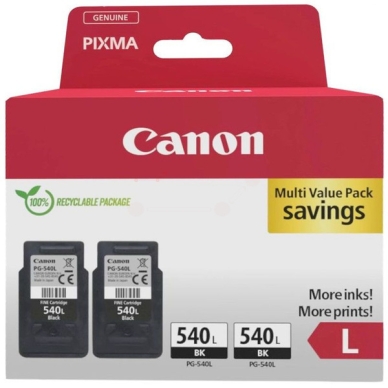 CANON Canon PG-540L Druckerpatronen schwarz pigment twin pack passend für: 540/541 Series;Pixma MG 2140;Pixma MG 3140;Pixma MG 3200 Series;Pixma MG 3250 Series;Pixma MG 3520;Pixma MG 3550 red;Pixma MG 3550 Series;Pixma MG 3550 white;Pixma MG 3600 Series;Pixma MG 3640 S;Pixma MG 3650;Pixma MG 3650 red;Pixma MG 3650 S black;Pixma MG 3650 S red;Pixma MG 3650 S white;Pixma MG 3650 Series;Pixma MG 3650 white;Pixma MG 4140;PIXMA MG2100 series;PIXMA MG2150;PIXMA MG2200 series;PIXMA MG2250;PIXMA MG2255;PIXMA MG3100 series;PIXMA MG3150;PIXMA MG3155;PIXMA MG3250;Pixma MG3255;Pixma MG3500 Series;Pixma MG3550;PIXMA MG4150;PIXMA MG4200 series;PIXMA MG4250;Pixma MX 370;Pixma MX 370 Series;Pixma MX 390 Series;Pixma MX 430 Series;Pixma MX 432;Pixma MX 450 Series;Pixma MX 454;Pixma MX 470 Series;Pixma MX 472;Pixma MX 510 Series;Pixma MX 520 Series;Pixma MX 524;Pixma MX 530 Series;Pixma MX 532;PIXMA MX375;PIXMA MX395;PIXMA MX435;PIXMA MX455;PIXMA MX475;PIXMA MX515;PIXMA MX525;PIXMA MX535;Pixma TS 5100 Series;Pixma TS 5140;Pixma TS 5150;Pixma TS 5151