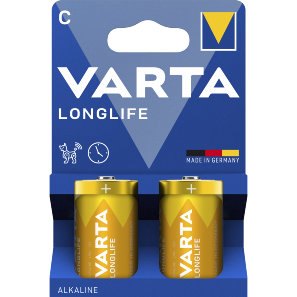 Varta Varta Longlife batteri - C, 2-pack 4114101422 Tilsvarer: N/A