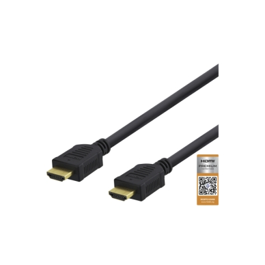 DELTACO alt DELTACO HDMI-kaapeli,v1.4+Ethernet,19-pin uros-uros,1080p,1m