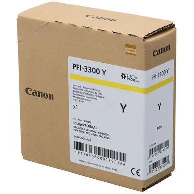 Canon Canon PFI-3300 Blækpatron Gul PFI-3300Y Modsvarer: N/A