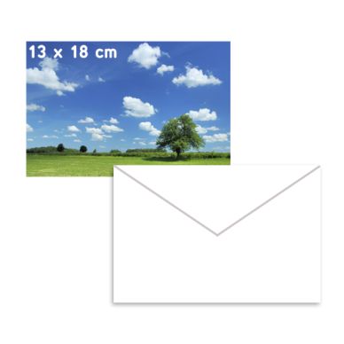 HP alt Fotopapir blankt 13x18cm 5 ark 250g + 3 kuverter
