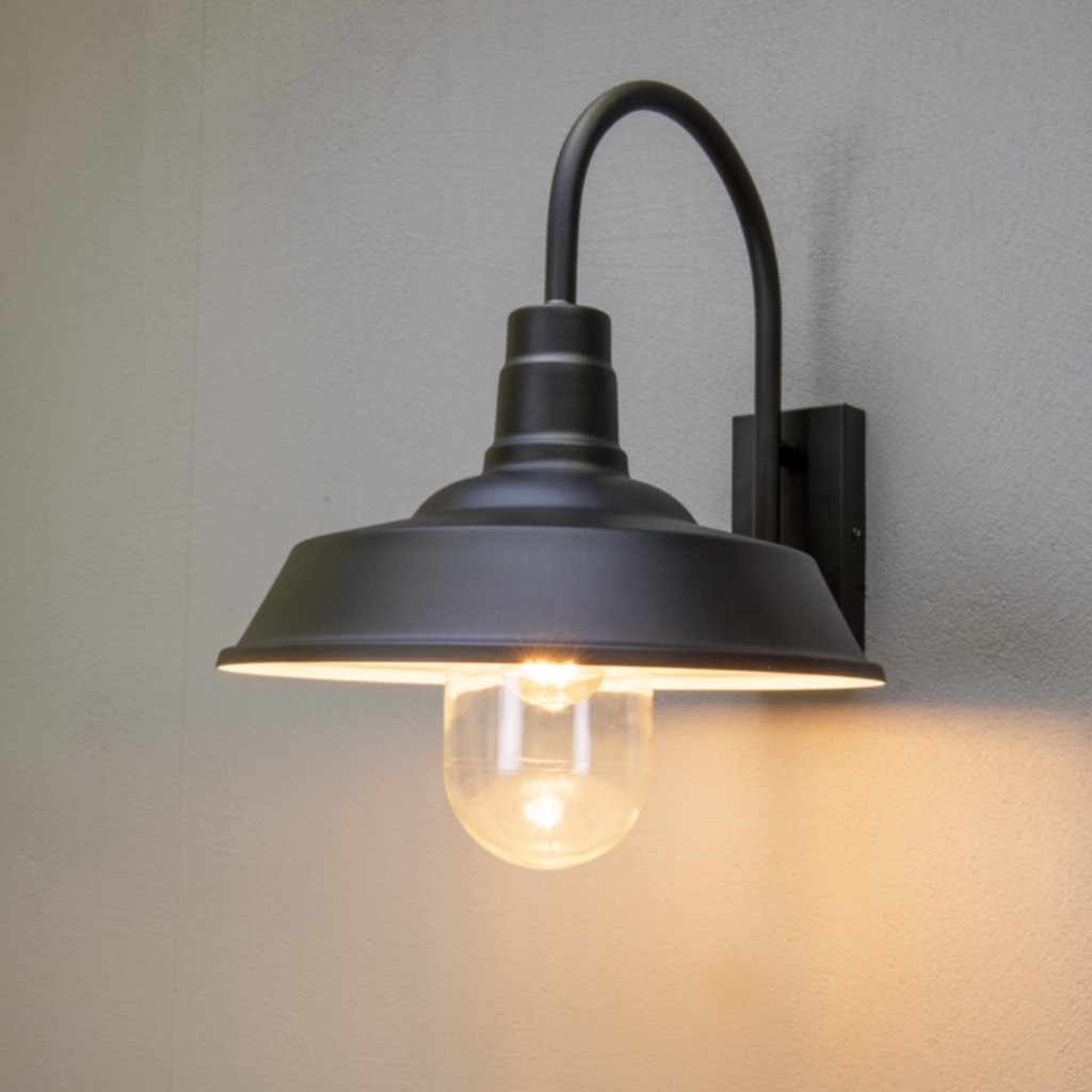 Trapani Vägglampa Svart E27 Glöd Klart glas