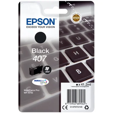 Epson Epson 407 Blækpatron sort T07U140 Modsvarer: N/A billede