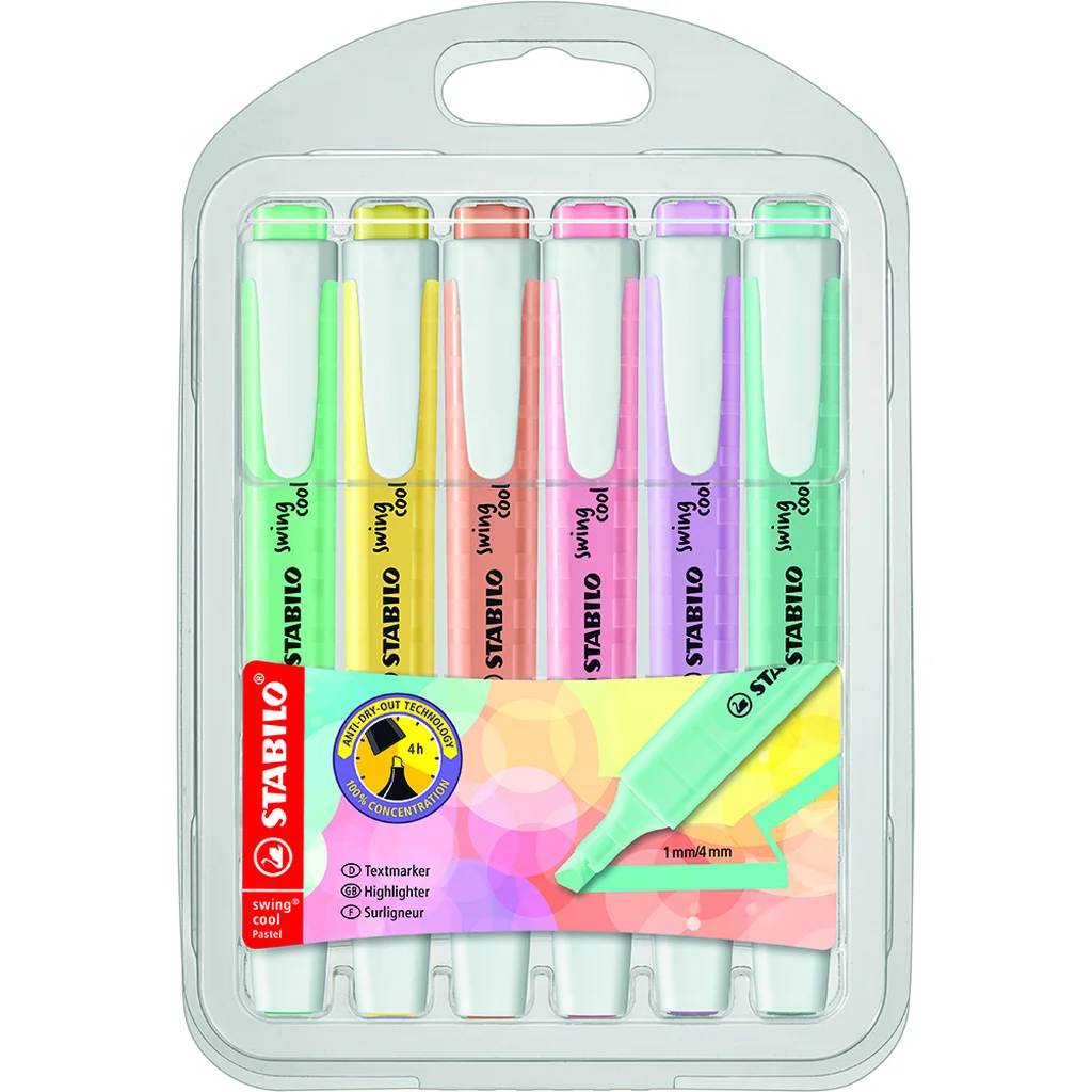 STABILO SwingCool 6/fp Pastel