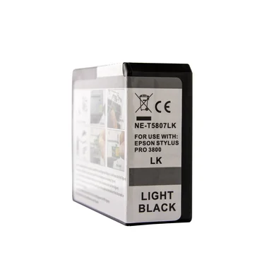 WL Blækpatron, erstatter Epson T5807, lys sort, 84 ml 0T5807 Modsvarer: T5807