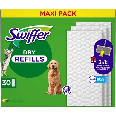 Swiffer Swiffer Sweeper Pet Gulvrengøringsklude refill 30-pack 8700216677455 Modsvarer: N/A