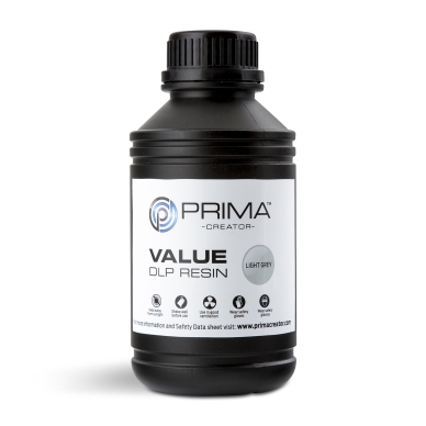Prima alt PrimaCreator Value UV / DLP Resin 500 ml Ljusgrå