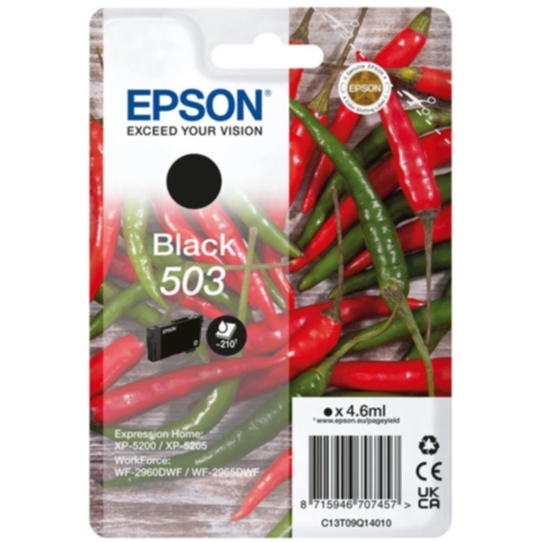 Epson Epson Blekkpatron svart, 210 sider Blekk