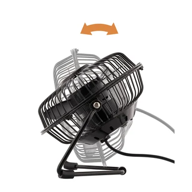 Deltaco Gaming Bordsfläkt med klocka, USB, svart