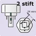 Kompaktlysrör Gx24d-3 230V 26W 3000K